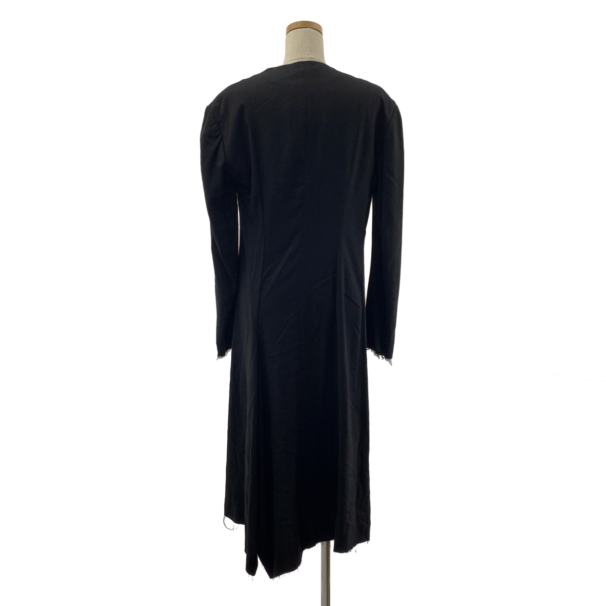 Y's / ワイズヨウジヤマモト RAYON VIYELLA COLLARLESS JACKET レーヨンビエラ ノーカラー ロングジャケット コート