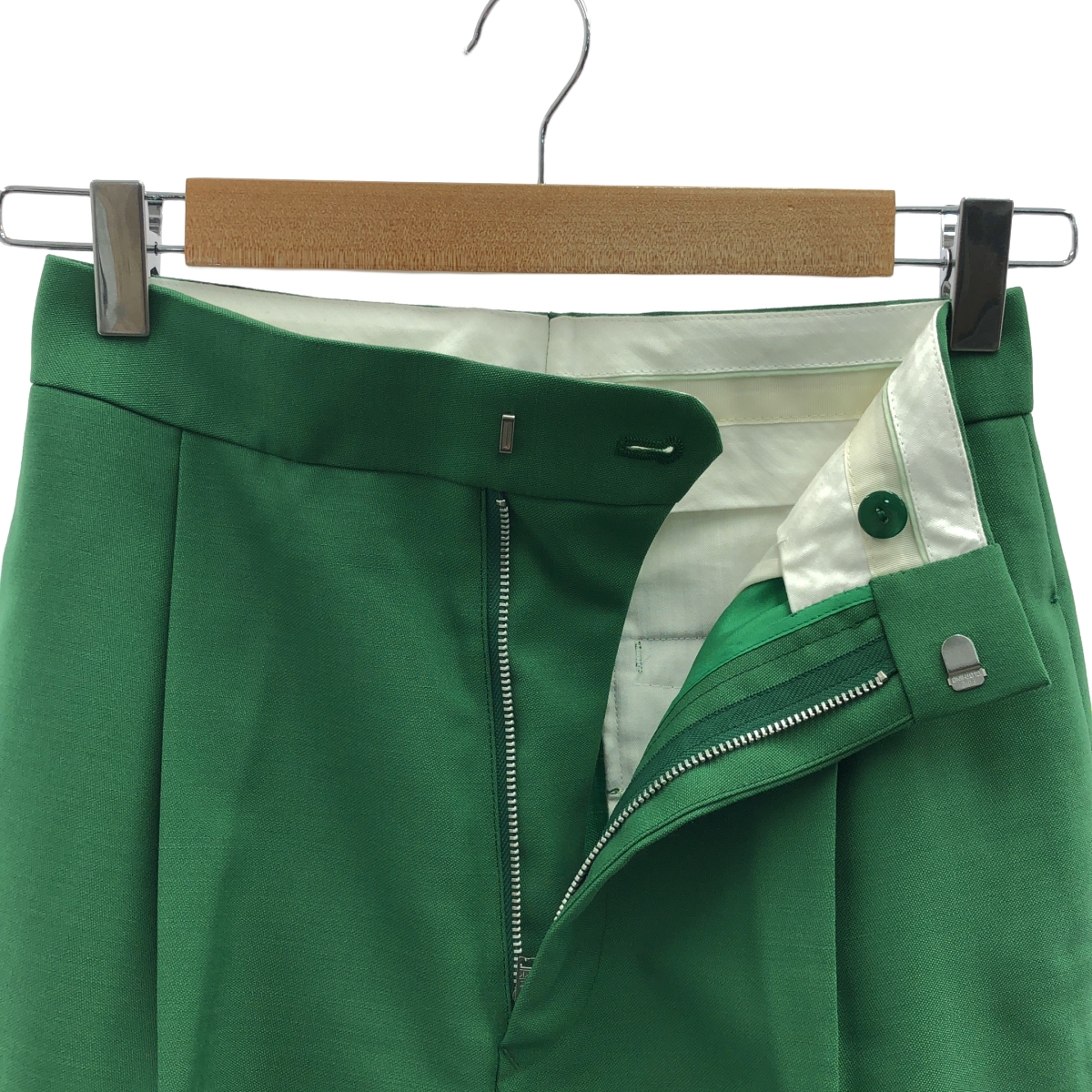 Drawer / ドゥロワー ウール モヘヤ タック パンツ