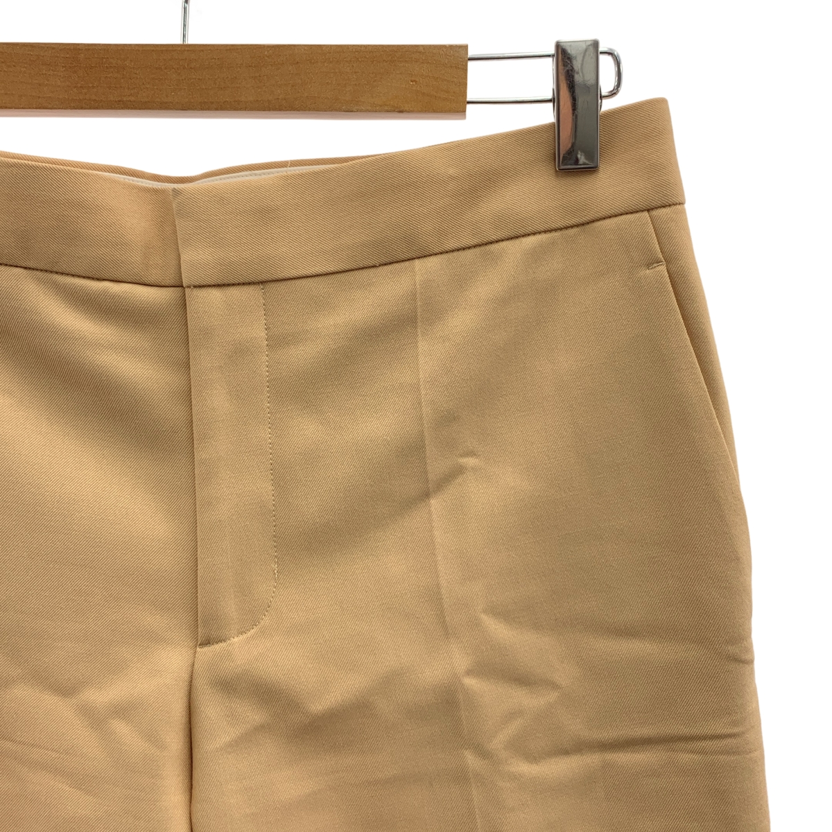 ebure / エブール ウール混 センタープレス サイドスリット スラックス パンツ