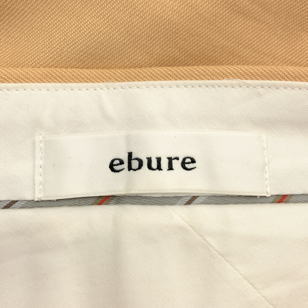 ebure / エブール ウール混 センタープレス サイドスリット スラックス パンツ