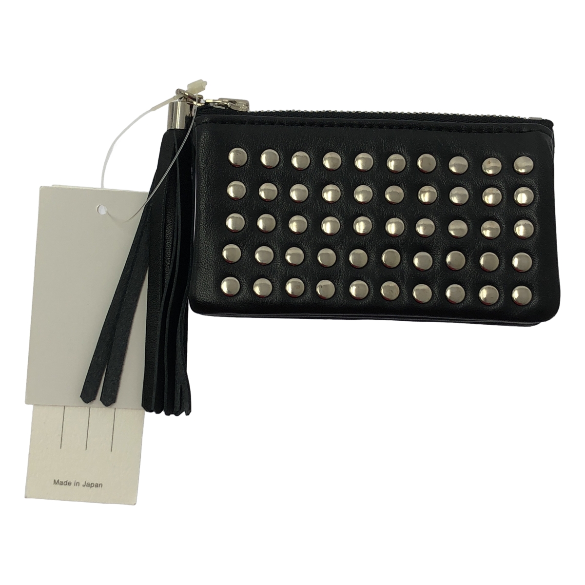 Y's / ワイズヨウジヤマモト レザー スタッズ タッセル コインケース コンパクトウォレット 財布