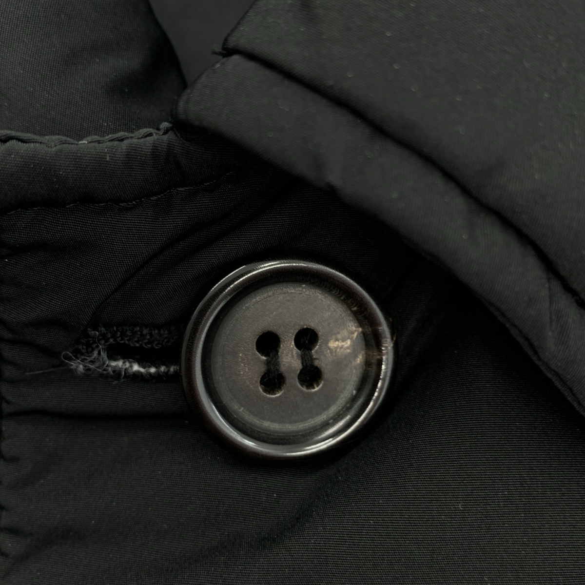 その他 Polyester Switching Knit Mod Coat  / 異素材 切替 ドッキング ニット シングル オーバーコート / 総裏地