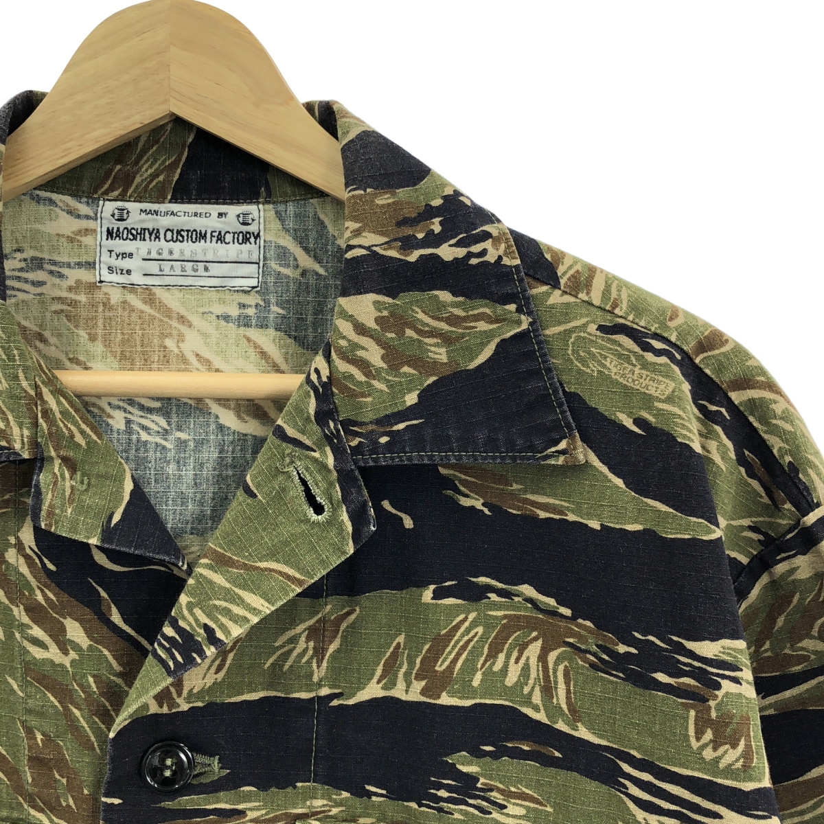 NAOSHIYA CUSTOM FACTORY / ナオシヤカスタムファクトリー 直し屋ベルベルジン TIGER STRIPE SHIRTS タイガーストライプ ユーティリティーシャツ