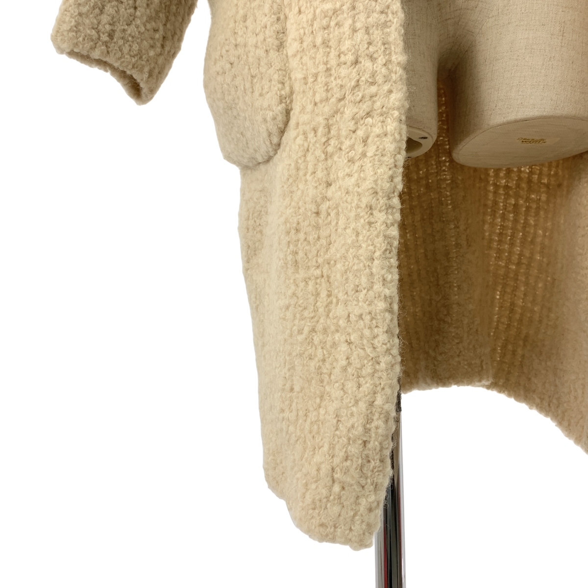 Drawer / ドゥロワー 3Gミラノ編みフーデッドニットコート