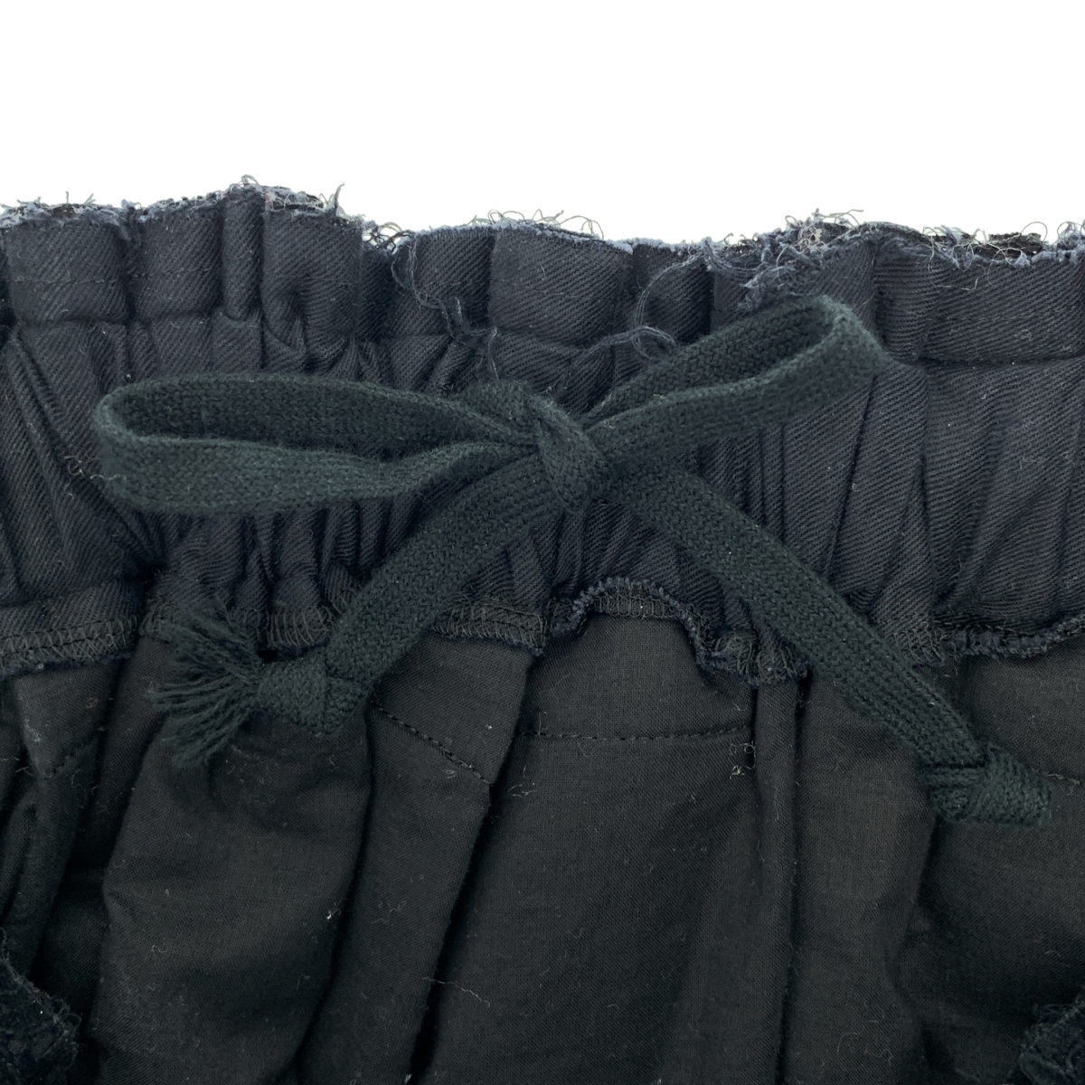 COMME des GARCONS / コムデギャルソン コットン 断ち切り カットワーク レース ドローストリング ボリューム スカート