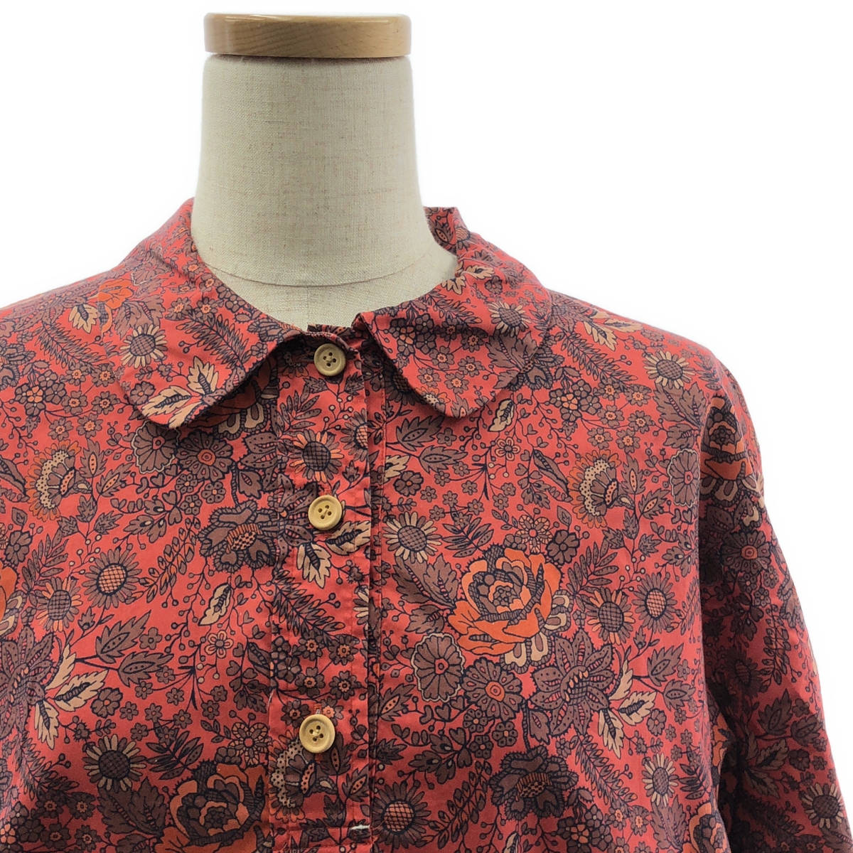 YAECA / ヤエカ × LIBERTY  NOTTINGHAM ノッティンガム プルオーバー シャツ ドレス ワンピース