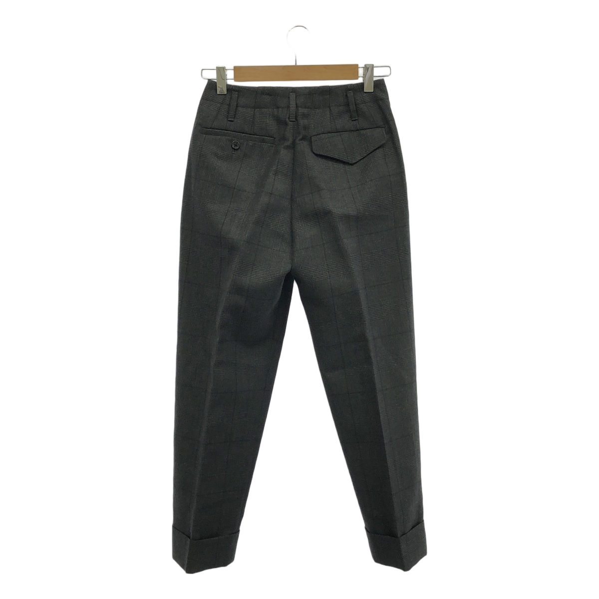 MARGARET HOWELL / マーガレットハウエル ウール リネン チェック スラックス パンツ