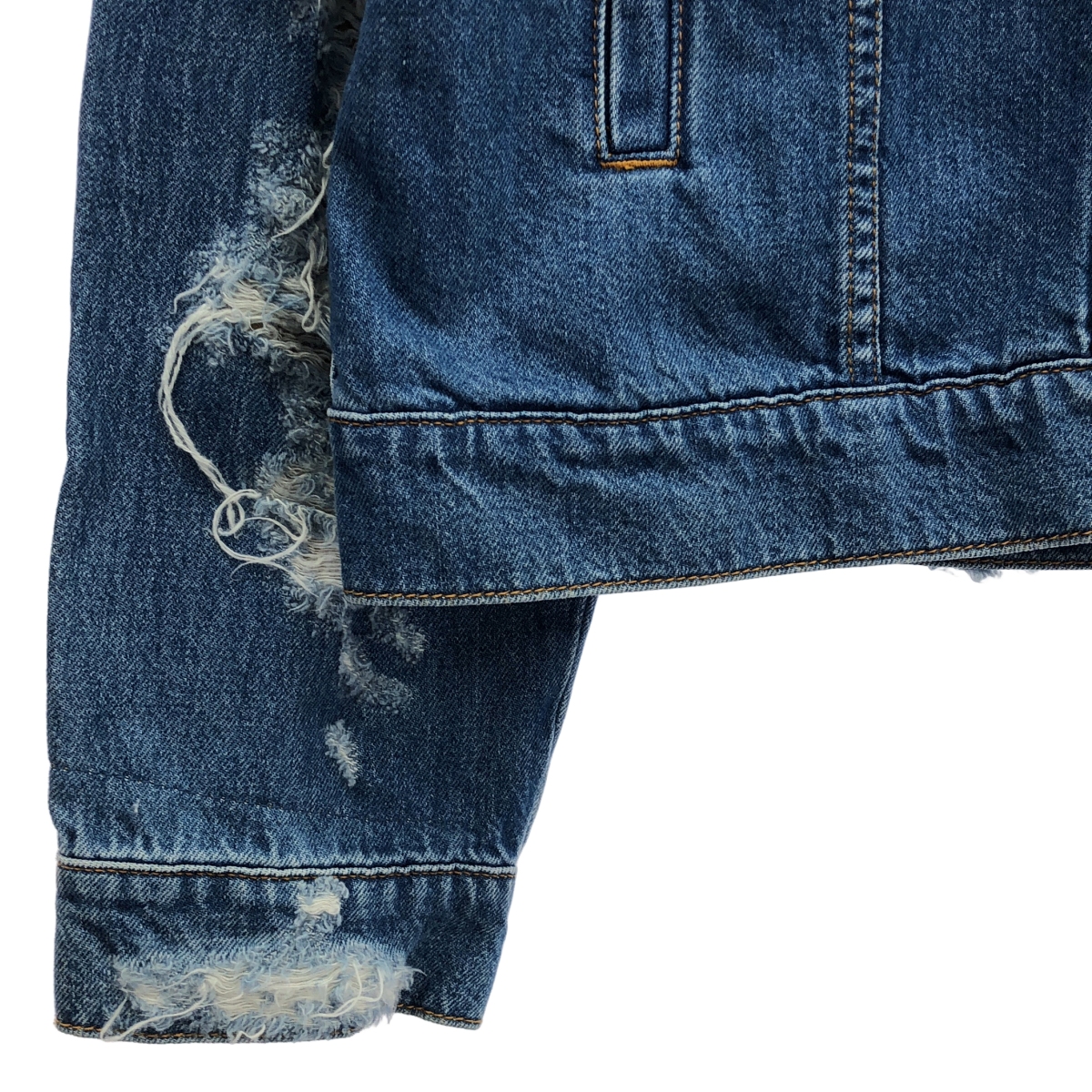 JW Anderson / ジェイダブルアンダーソン DISTRESSED COLLARED BUTTON-UP JACKET ダメージ加工 デニムジャケット