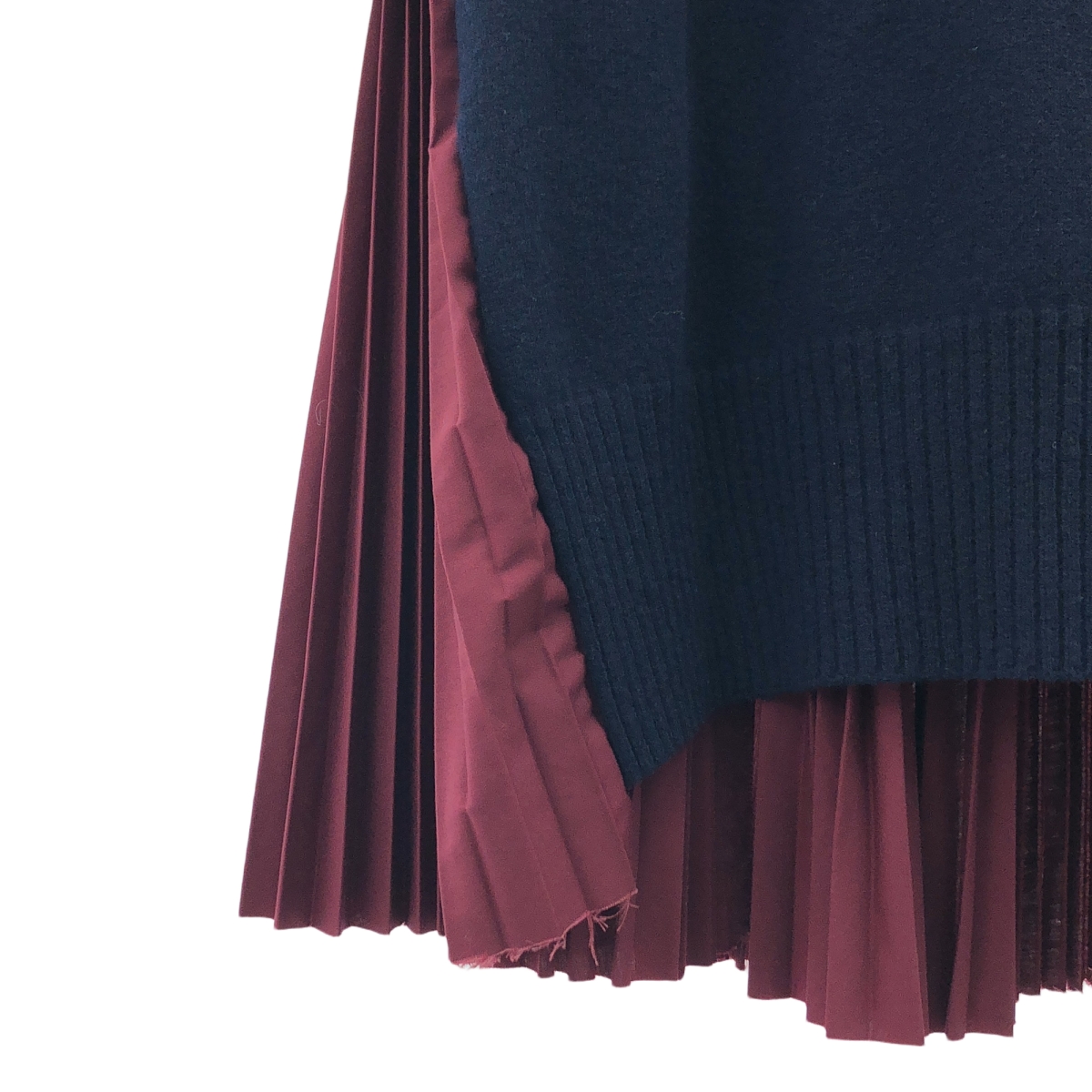 sacai / サカイ シアーエルボーパッチ プリーツシャツ ワンピース