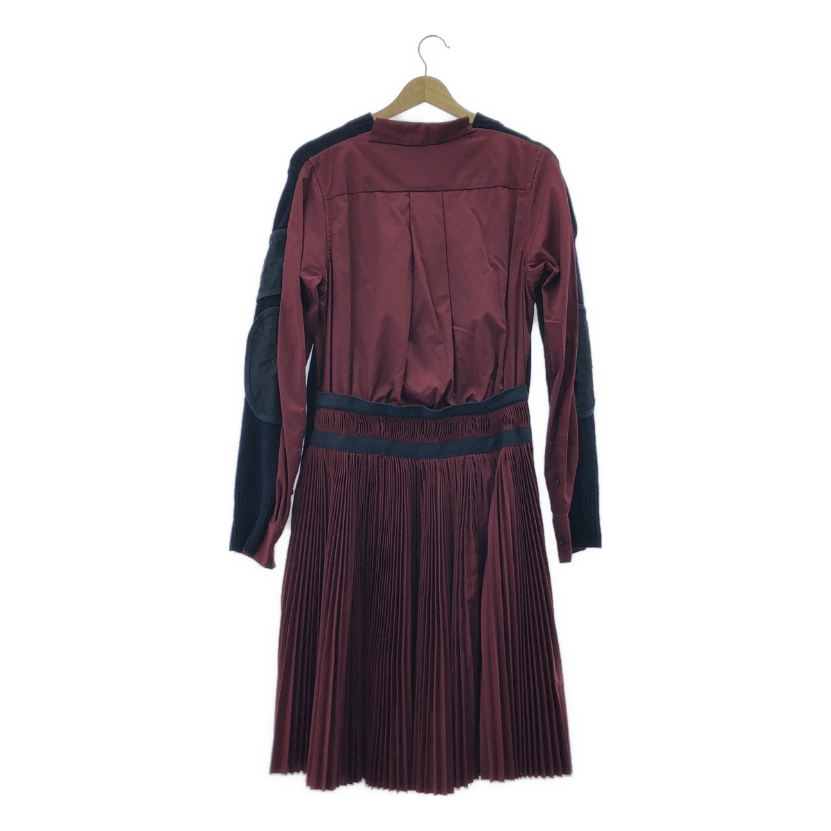 sacai / サカイ シアーエルボーパッチ プリーツシャツ ワンピース