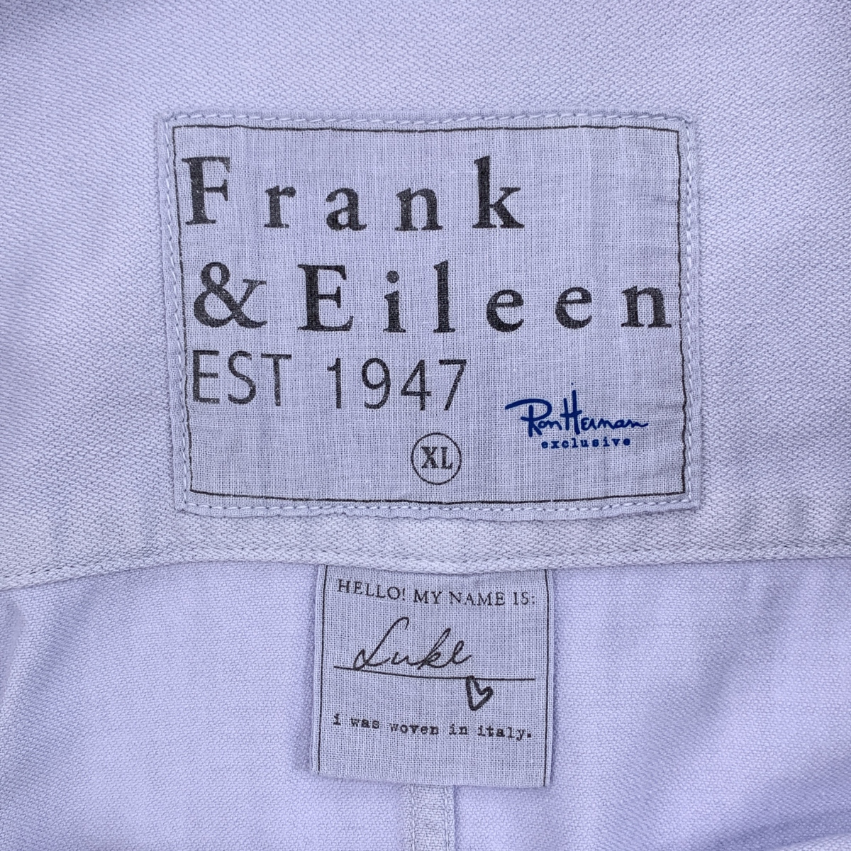 Frank&Eileen / フランクアンドアイリーン × Ron Herman / ロンハーマン / RH LUKE / コットン オーバーシルエット シャツ