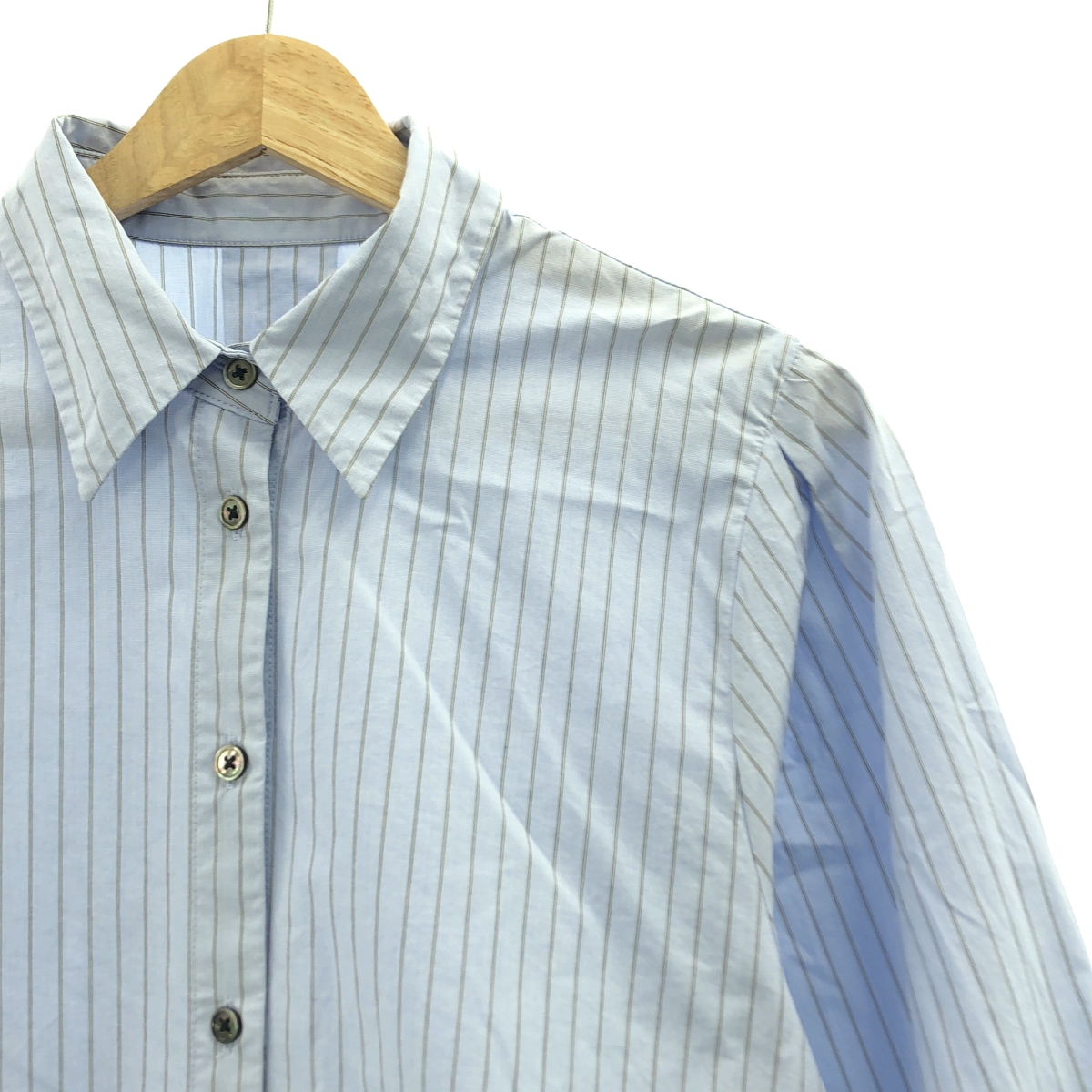 その他 コットン ストライプ クロップドシャツ