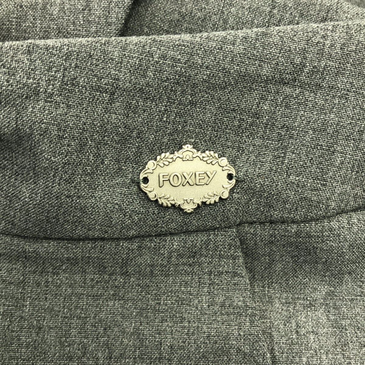FOXEY NEW YORK / フォクシーニューヨーク プレートロゴ スラックス パンツ