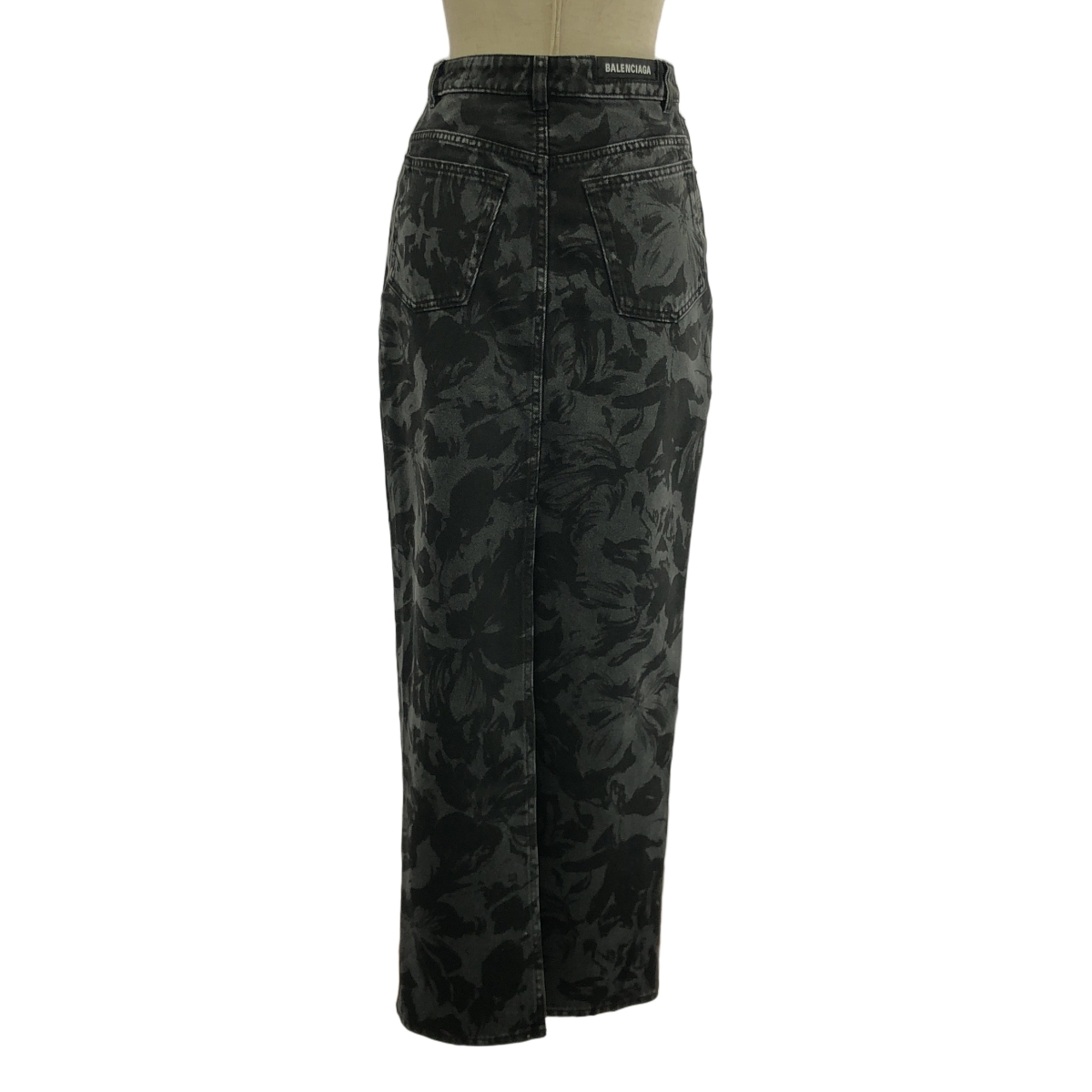 BALENCIAGA / バレンシアガ フラワープリント スリット デニムスカート
