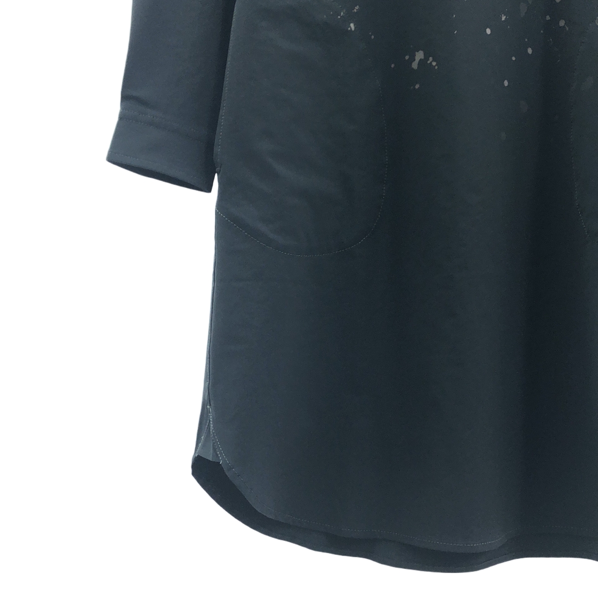 and wander / アンドワンダー ペイント プリント シャツ ワンピース