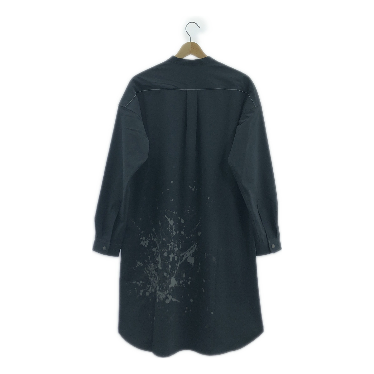 and wander / アンドワンダー ペイント プリント シャツ ワンピース