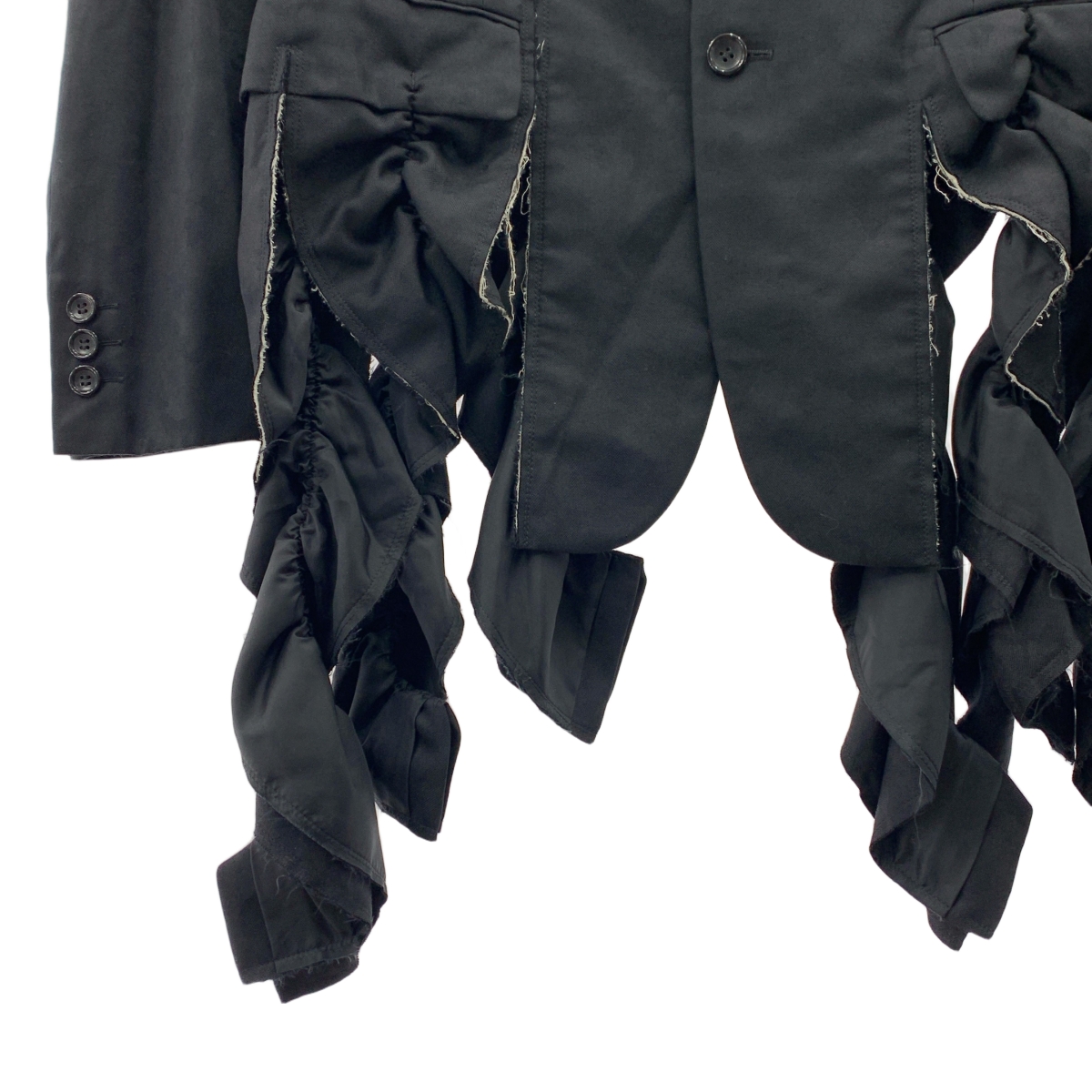 COMME des GARCONS HOMME PLUS / コムデギャルソンオムプリュス 花の存在期 / カモフラージュ ジャガード ウールシルク 短冊ジャケット