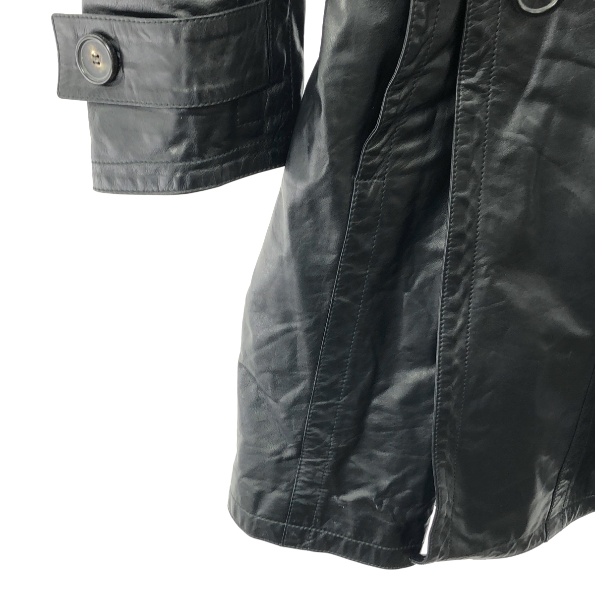 DIRK BIKKEMBERGS / ダークビッケンバーグ ラムレザー トレンチコート