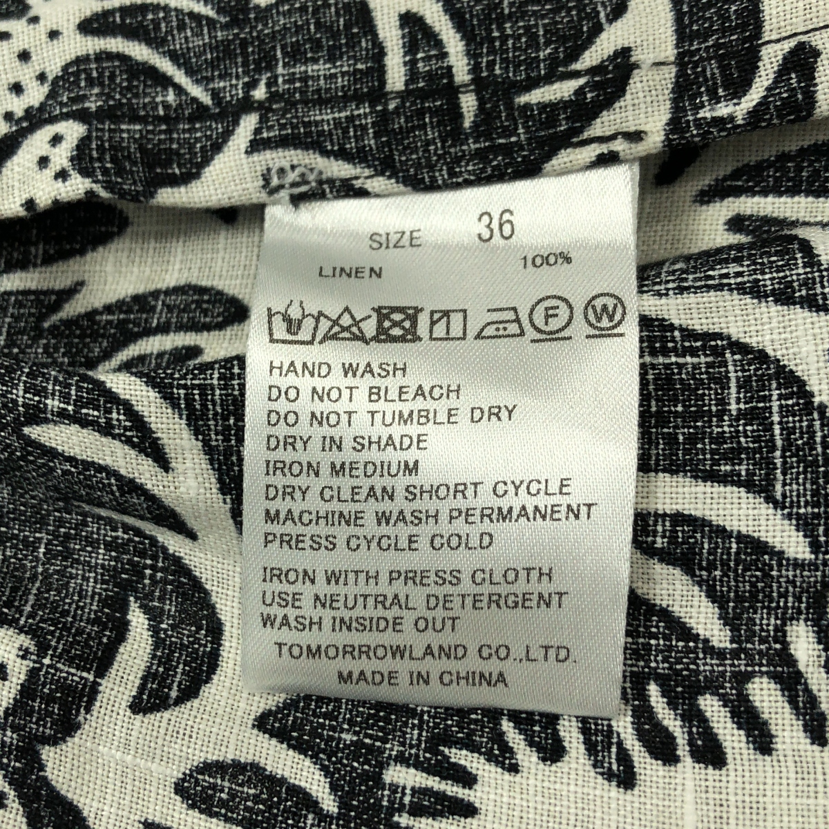 SOULEIADO / ソレイアード リネン 総柄 イージーパンツ