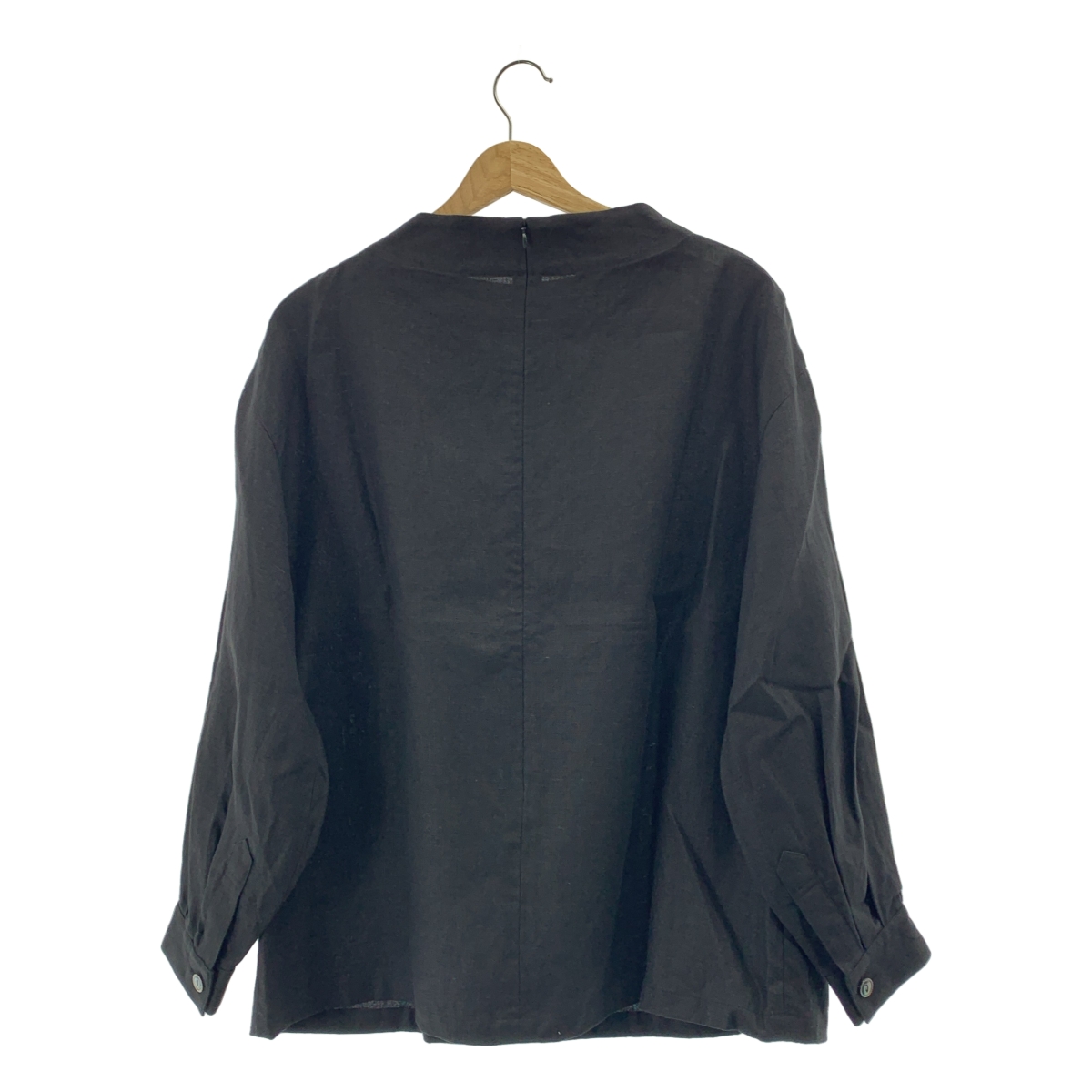 その他 リネン バックジップ プルオーバーブラウス